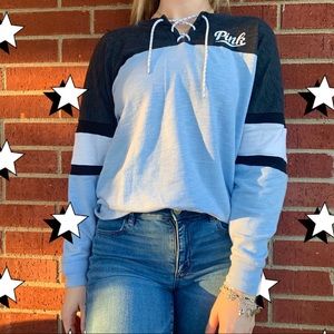 PINK Lace Up Longsleeve